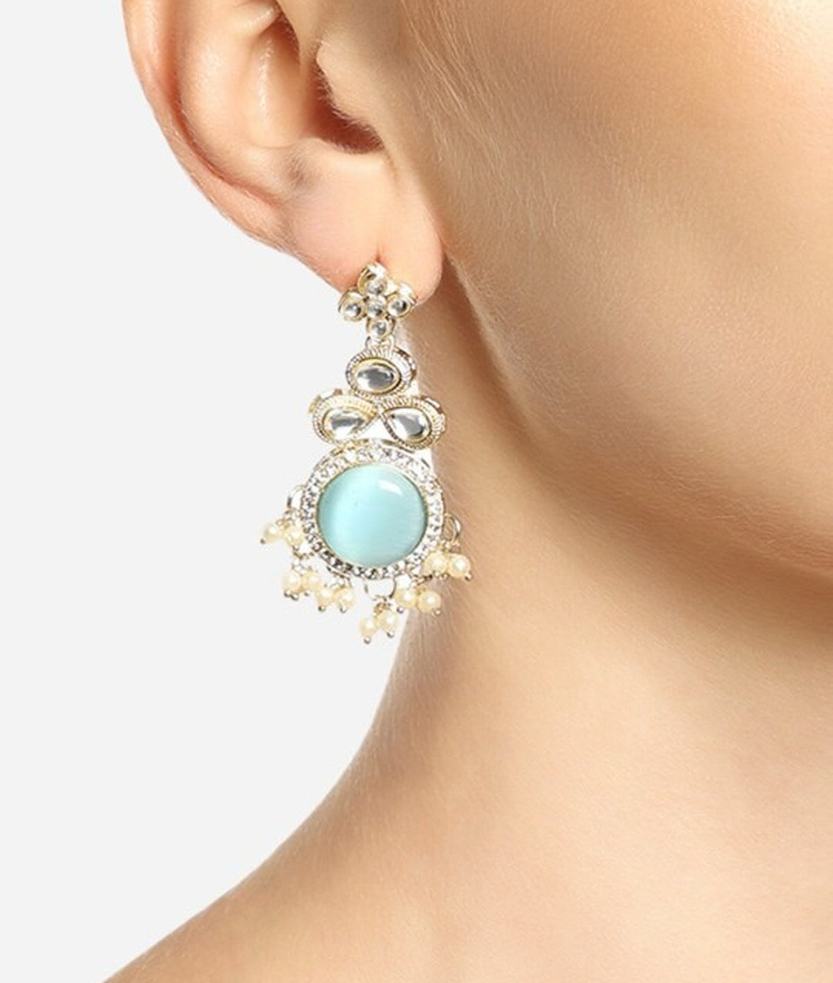 Jewel City Set Of 2 Gold-Plated Contemporary Drop Earrings | Grocsy