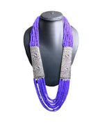 Inhanns Saree Shobha Statement Necklace - Purple Necklace | Grocsy