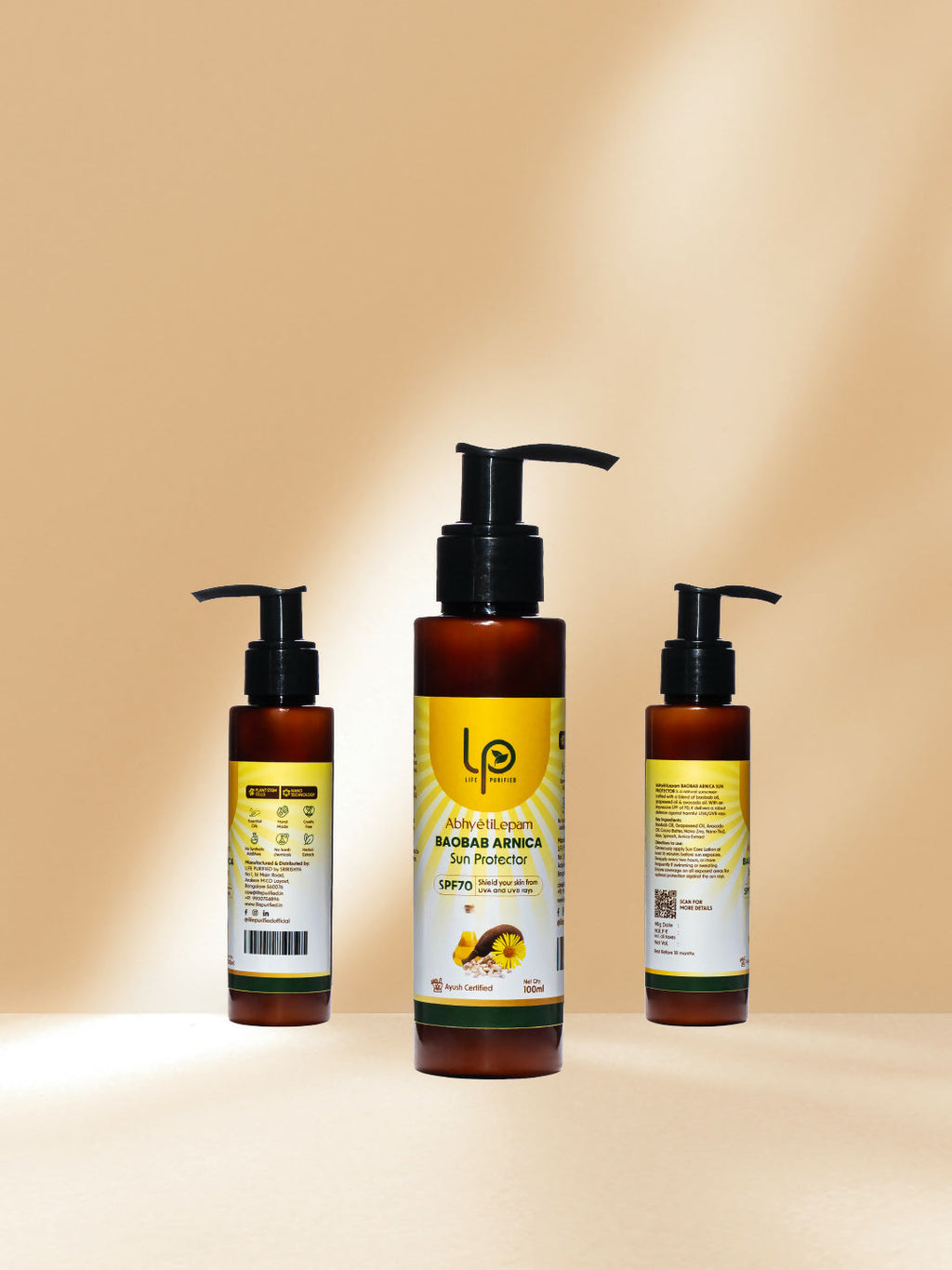Life Purified Abhyetilepam Baobab Arnica Sun Protector SPF 70 Pa++++ | Grocsy