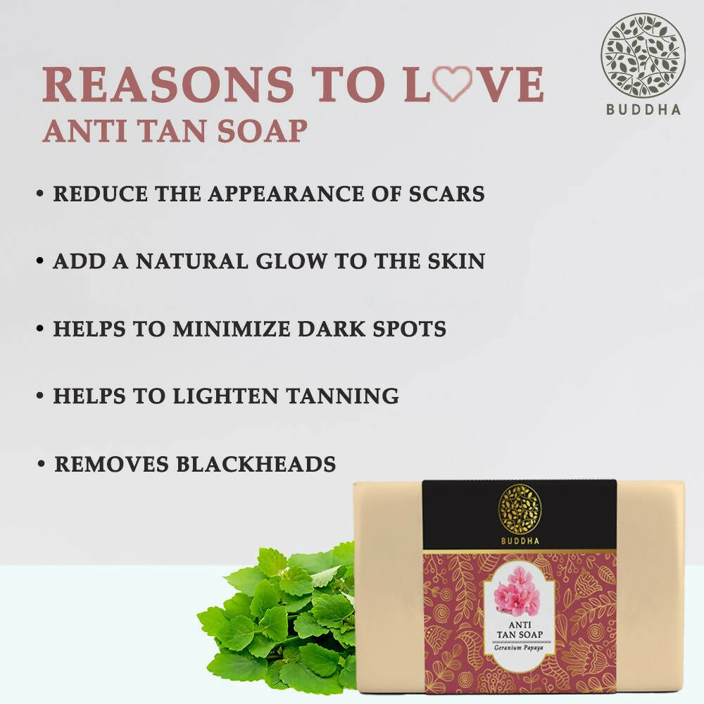 Buddha Natural Anti Tan Soap - Tan Removal, Dead Skin Removal, De Tan Naturally | Grocsy