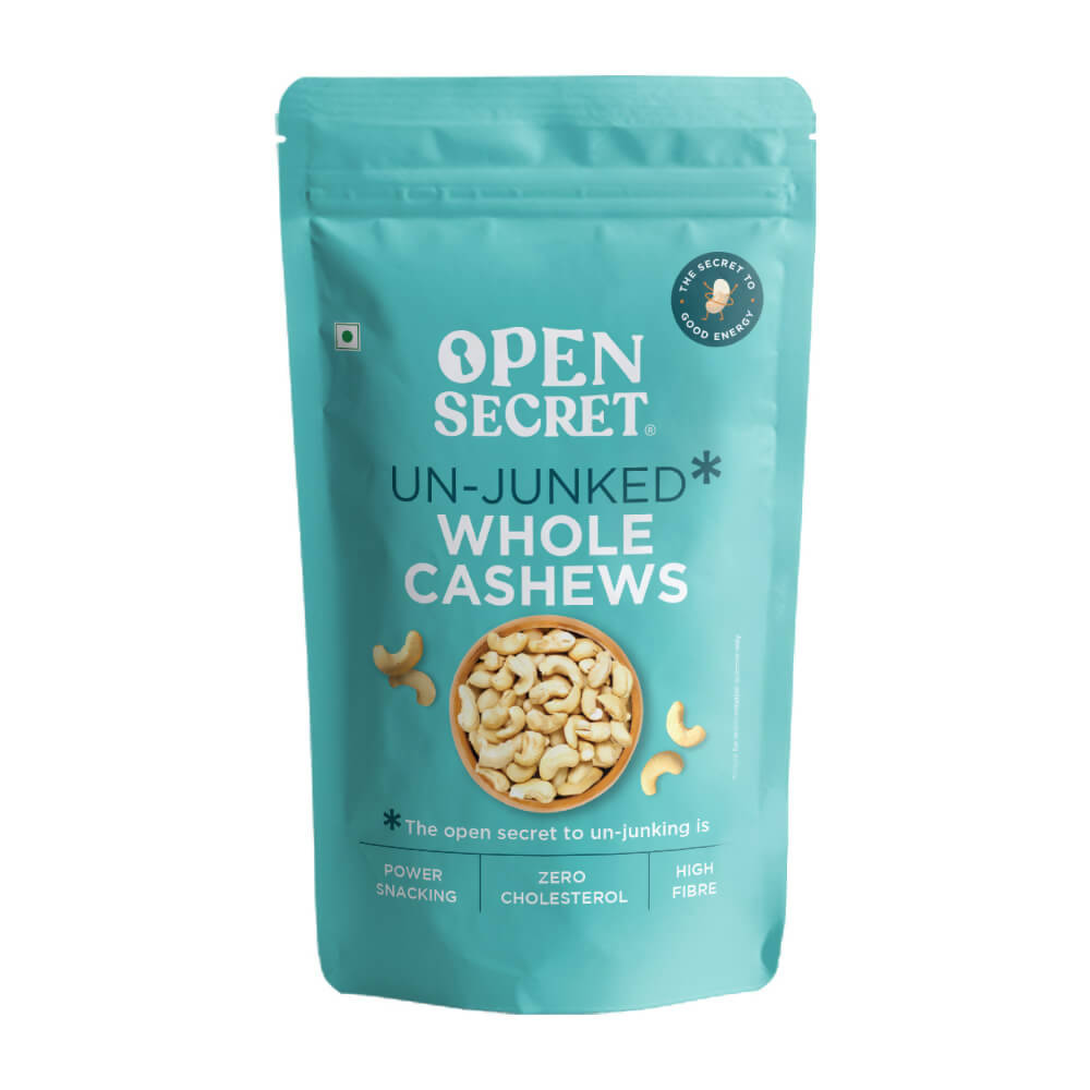 Open Secret Un-Junked Whole Cashews | Grocsy