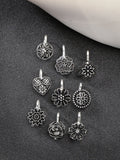 NVR Women's Set of 9 Silver-Plated German Silver Nose Pins | Grocsy