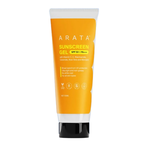 Arata Sunscreen Gel with SPF 50, PA+++ | Grocsy