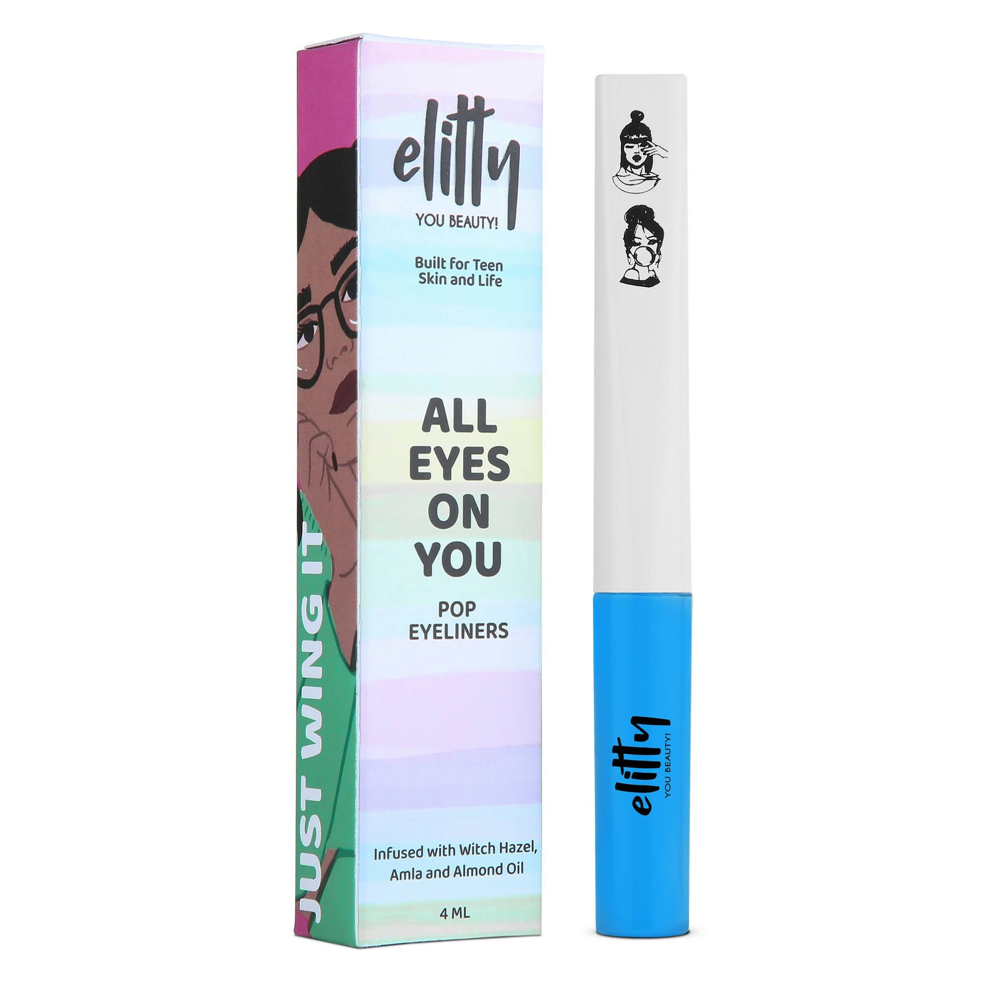 Elitty Eye Gotta Feeling - Pop Eyeliner Matte-Santorini- Light Blue | Grocsy