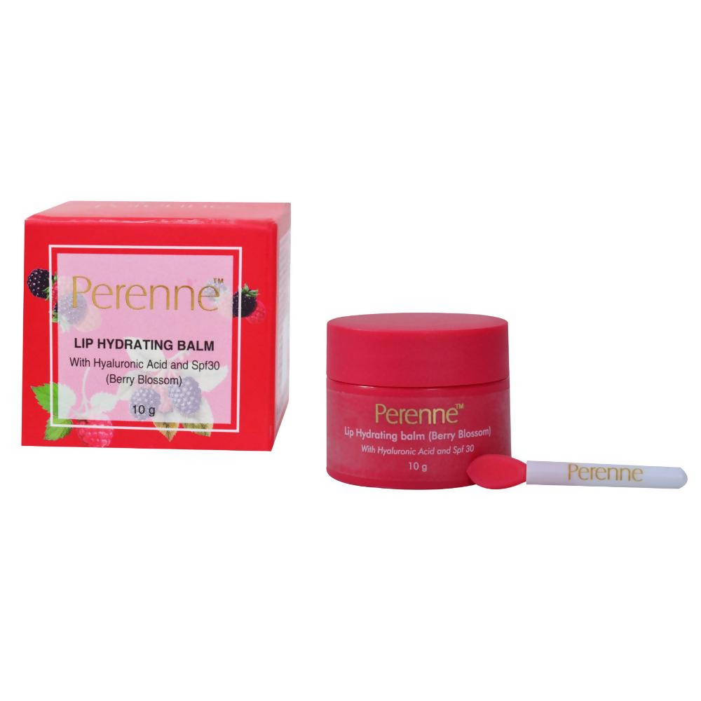 Perenne Lip Hydrating Balm With Hyaluronic Acid & SPF 30 - Berry Blossom | Grocsy
