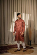 Brown Viscose Designer Embroidery Work Kurta Set - Mahotsav | Grocsy