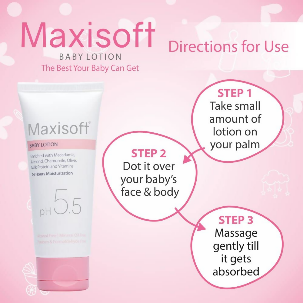Maxisoft Baby Lotion For Moisturizing Soft & Dry Skin For Kids | Grocsy
