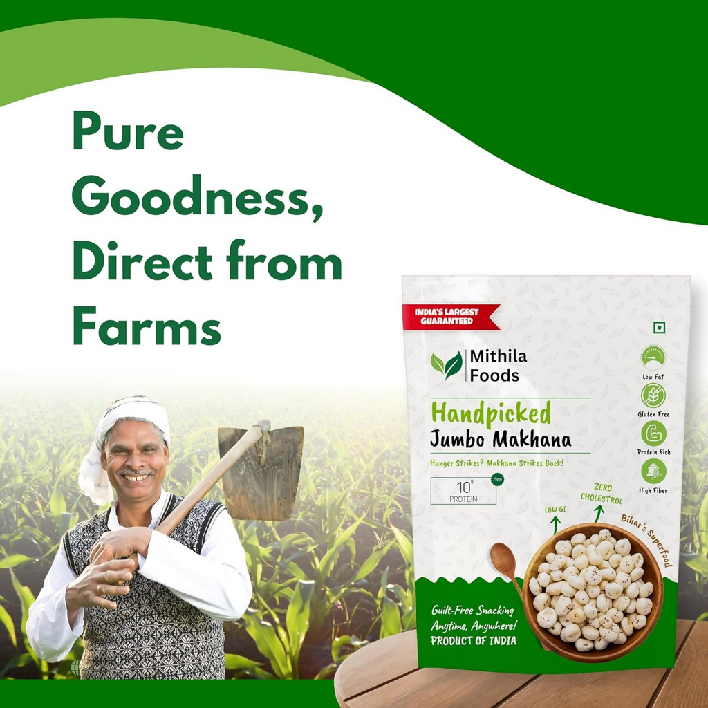 Mithila Foods Authentic Bihari Jumbo Hand-Picked Phool Makhana | Grocsy