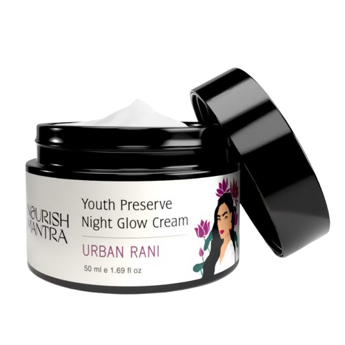 Nourish Mantra Urban Rani Face Night Glow Cream Youth Preserve with Retinol | Grocsy
