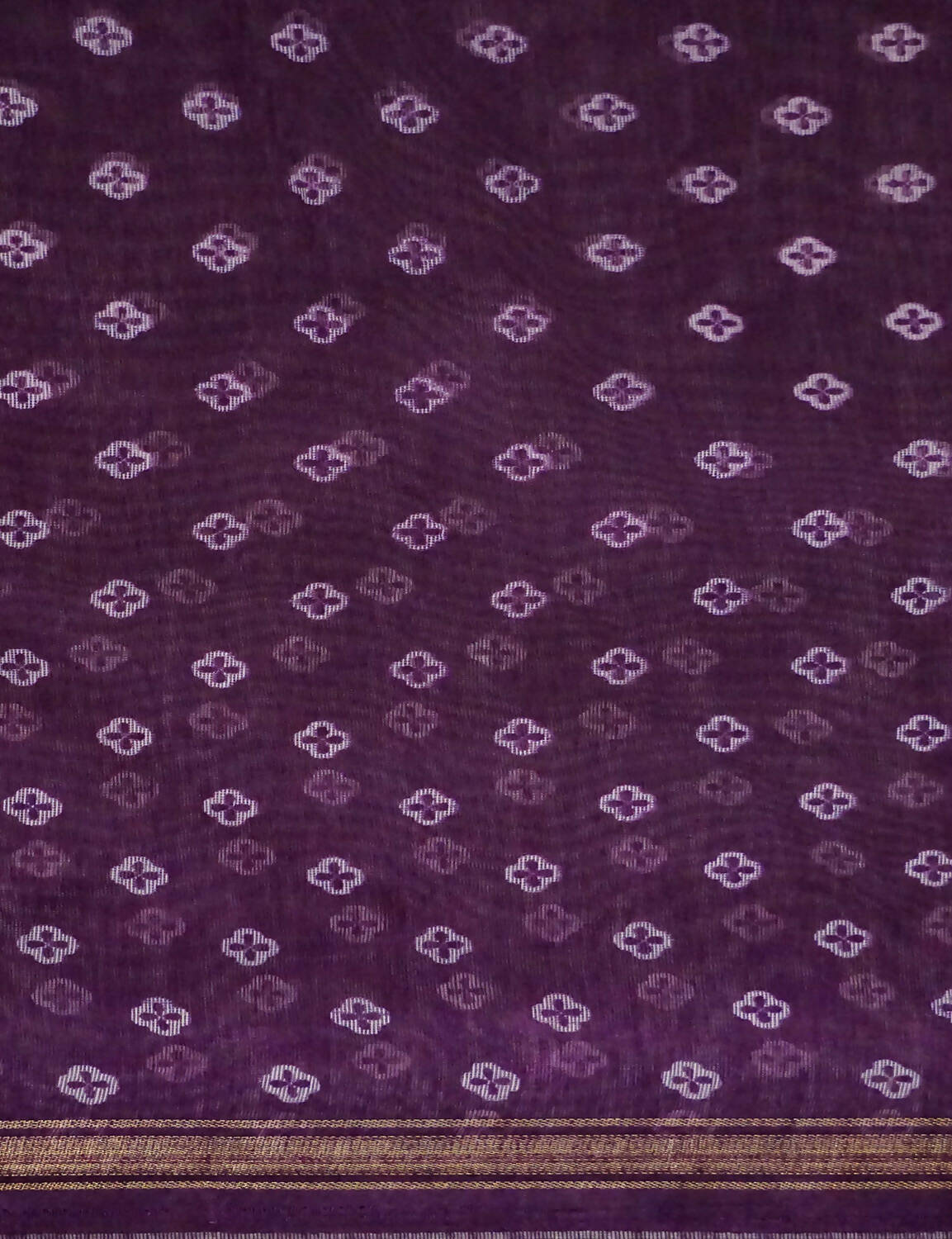 Shades Of Burgundy Floral Design Semi Chanderi Saree By Gayathri Reddy Designer Studio | Grocsy