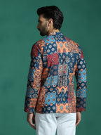 Zavaya Multicolor Floral Rayon Short Kurta for Men | Grocsy