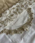 KC White Vichitra Silk Palazzo Suit For Women Festival Wear | Grocsy