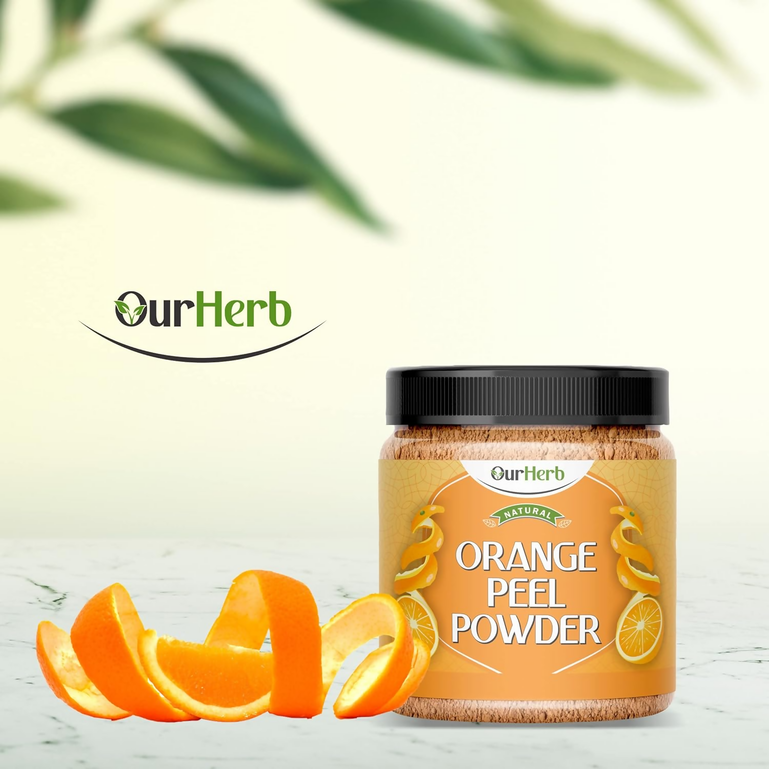 OurHerb Pure & Natural Orange Peel Powder For Face Pack With Vitamin C & Antioxidants | Grocsy