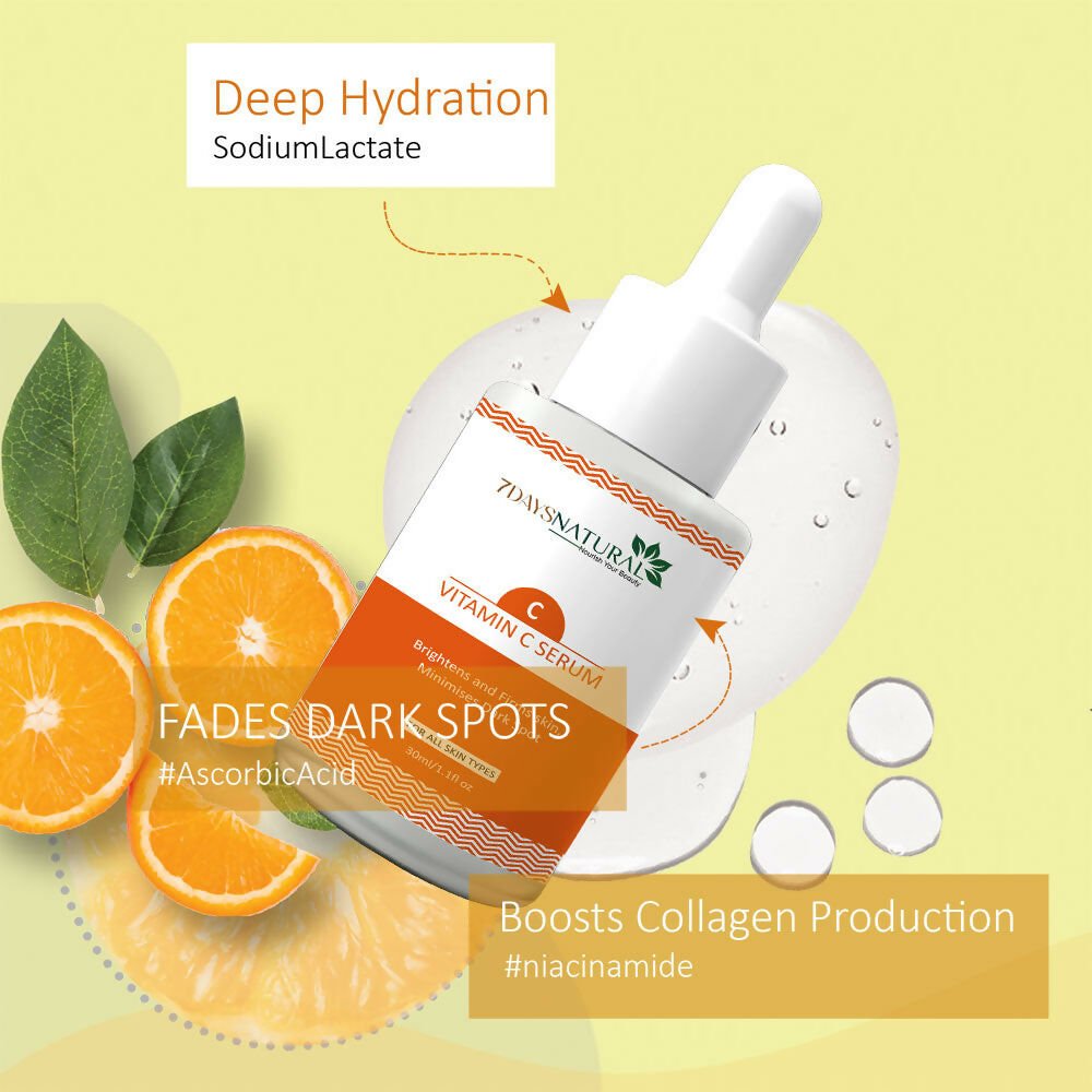 7 Days Vitamin C-Advance Radiance Booster Skin Brightening Face Glowing Serum | Grocsy