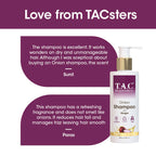 TAC - The Ayurveda Co. Onion Hair Shampoo for Hair Regrowth & Frizz Free Hair | Grocsy
