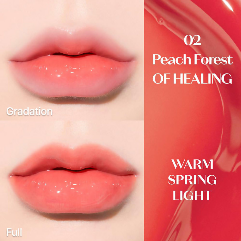 Etude House Over Glowy Tint - 02 Peach Forest Of Healing | Grocsy