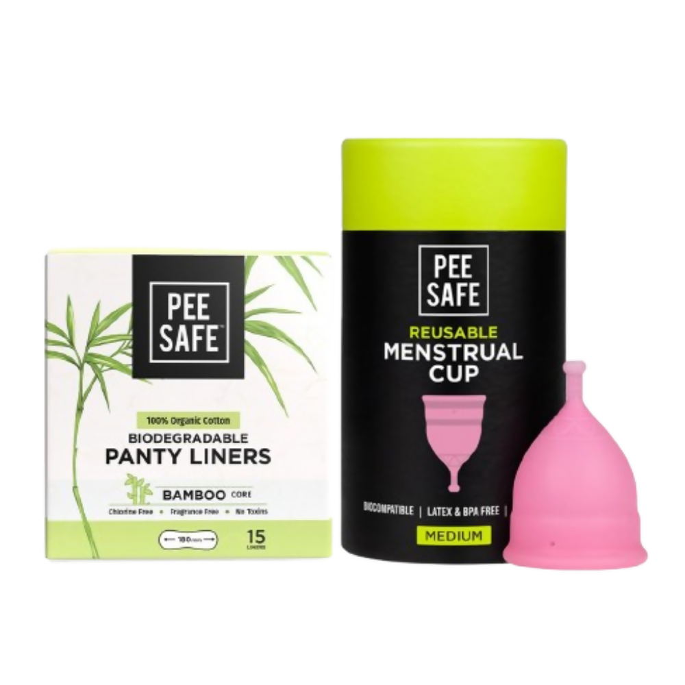 Pee Safe Menstrual Cup & Bio Panty Liners For Women | Grocsy