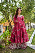 Aayaa Pure Cotton Silk Suit With Heavy Digital Print - Multi Color | Grocsy