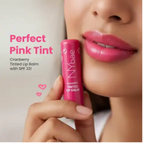 NY Bae Cranberry Tinted Lip Balm with SPF 22 Rich Berry Pink Tint | Grocsy