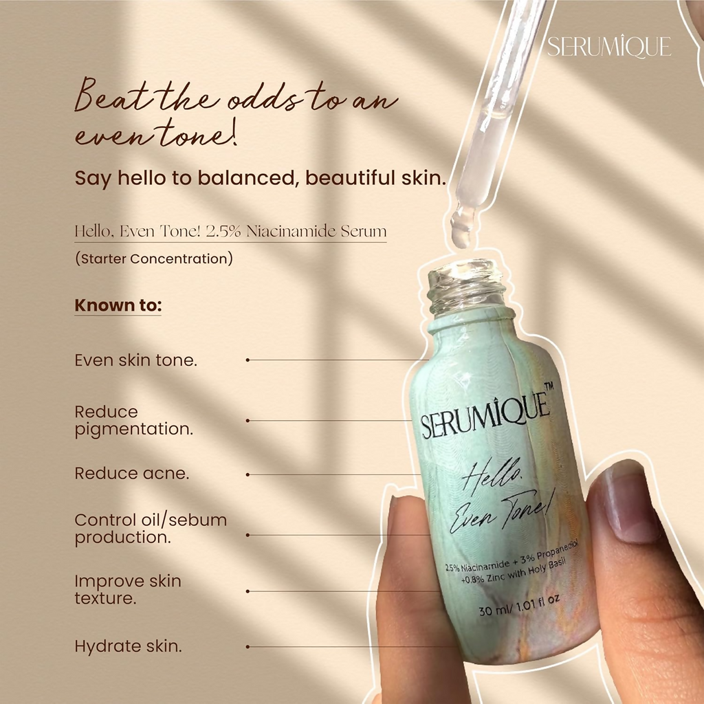 Serumique Niacinamide Face Serum - Hello Even Tone Pro Conc. 2.5% | Grocsy