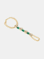 Ruby Raang Emerald Pearl Hand Harness | Grocsy