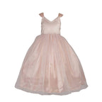 Asmaani Baby Girl's Pink Color Satin  Maxi Full Length Dress (AS-DRESS-22029) | Grocsy