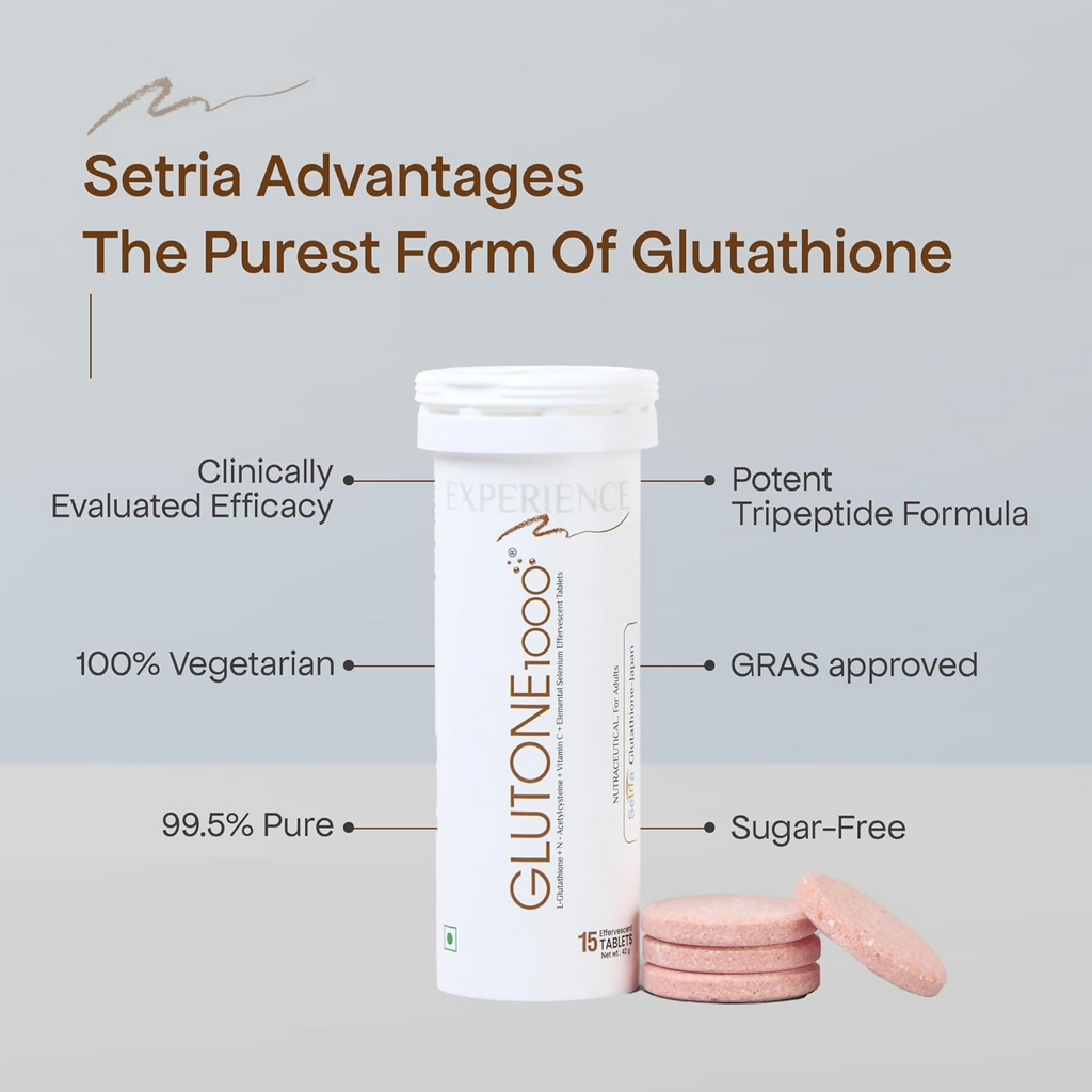 Glutone 1000 Setria L-Glutathione Effervescent Tablets | Grocsy