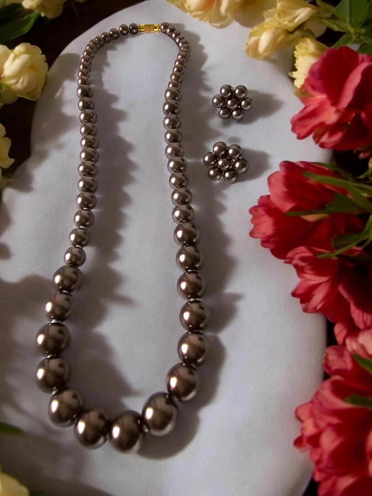 Inhanns Spectrum Everyday Pearl Sets - Single Strand - Chocolate | Grocsy