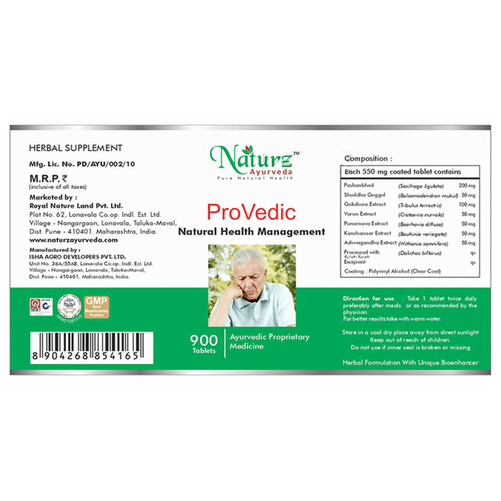 Naturz Ayurveda ProVedic Tablets | Grocsy