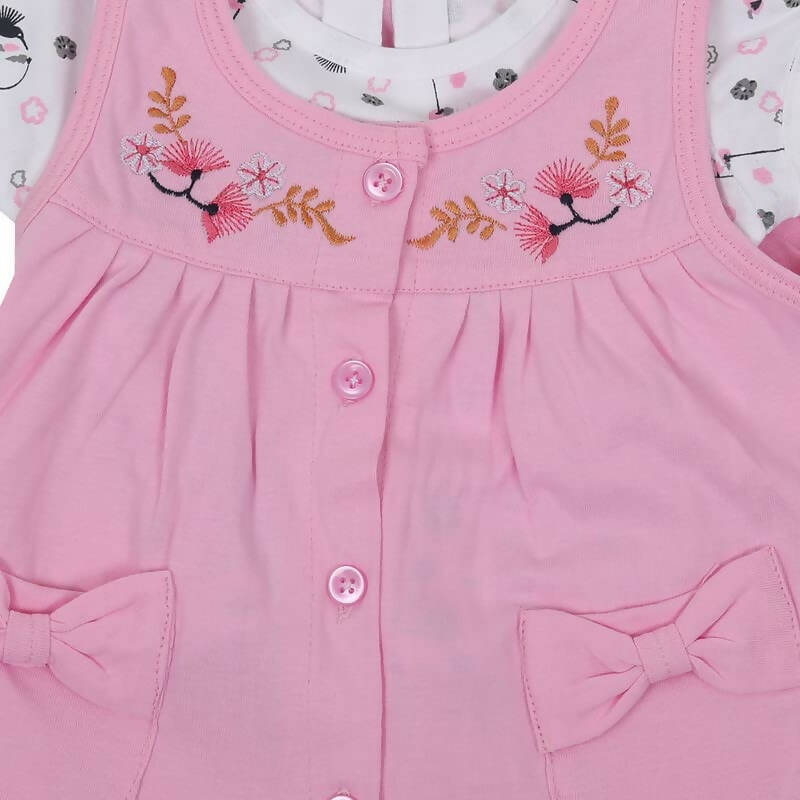 NammaBaby Baby Girl's A-Line Mini Frock Dress - Pink 114 | Grocsy