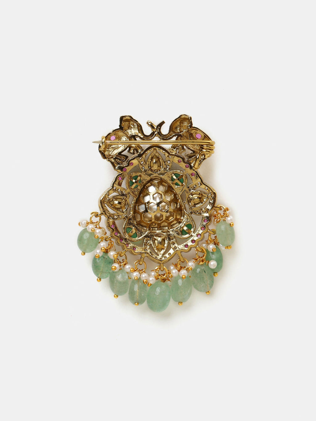 Ruby Raang Mint Emerald Brooch | Grocsy