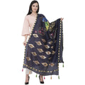 A R Silk Silk Peacock Multi Fancy Dupatta Color Navy Dupatta or Chunni | Grocsy