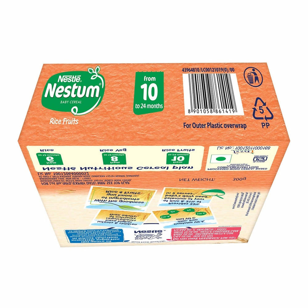 Nestle Nestum Baby Cereal-Rice Fruits (10 to 24 Months) | Grocsy