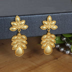 Joban Fashion Women Matte Gold Brass Earrings | Grocsy