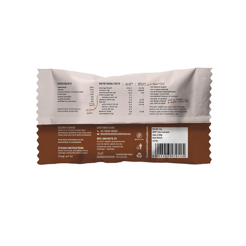 The Whole Truth Protein Bars - Coffee Cocoa | Grocsy