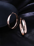 NVR Women Gold-Polished Hoop Earrings | Grocsy