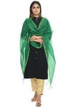 Mominos Fashion Green Banarsi Piping Dupatta | Grocsy
