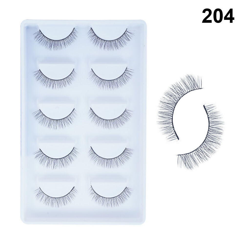 Bronson Professional Pair 6D Long & Natural False Eyelashes - 204 | Grocsy