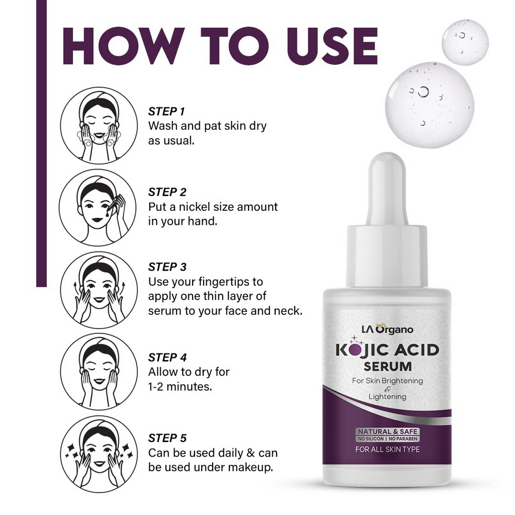 LA Organo 2.5% Kojic Acid Face Serum | Grocsy