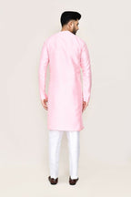 Joban Fashion Pink Colored Art Silk Fabric Kurta With Straight Fit Pant | Grocsy