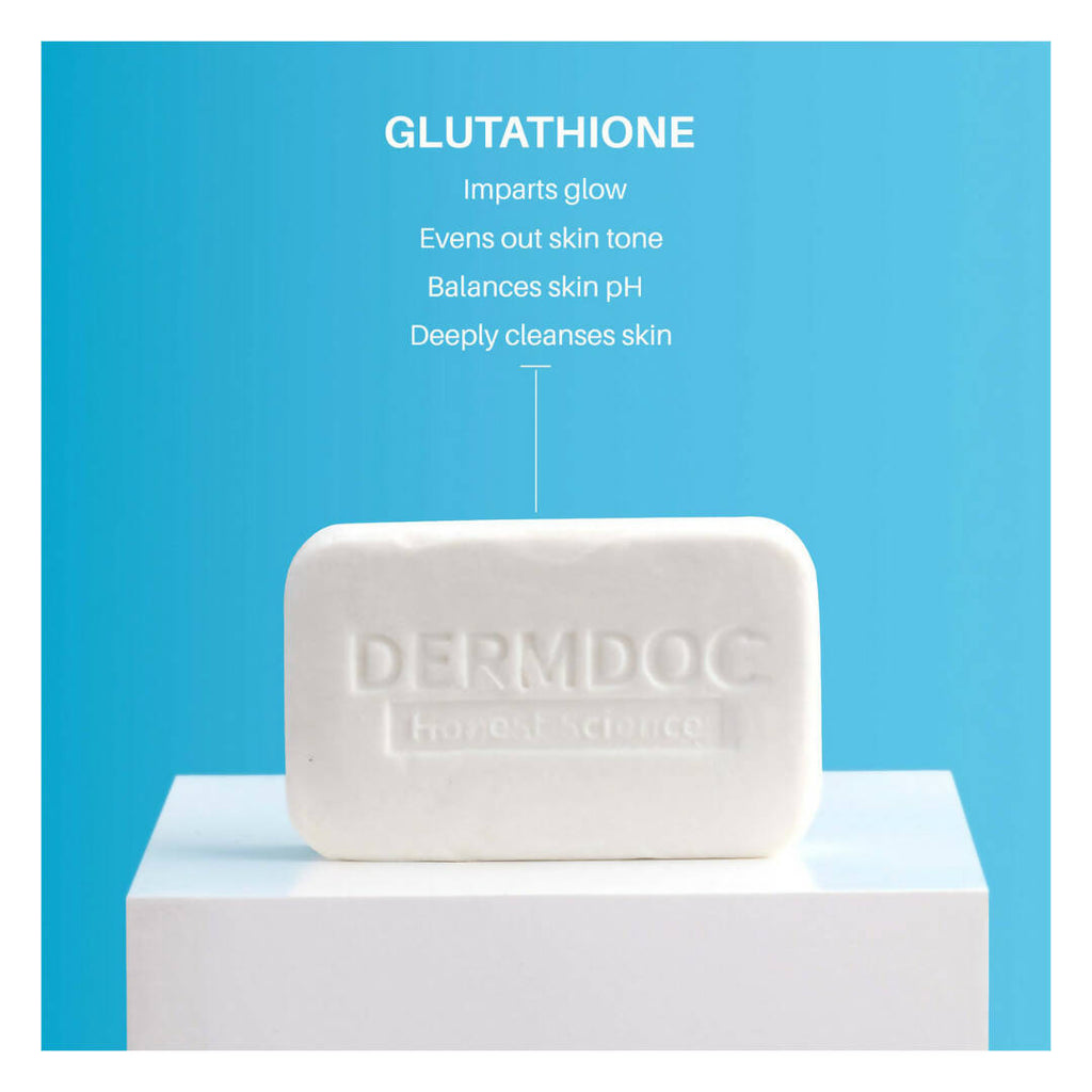 Dermdoc 0.5% Glutathione Cleansing Bar for Brighter & Glowing, All skin Types | Grocsy