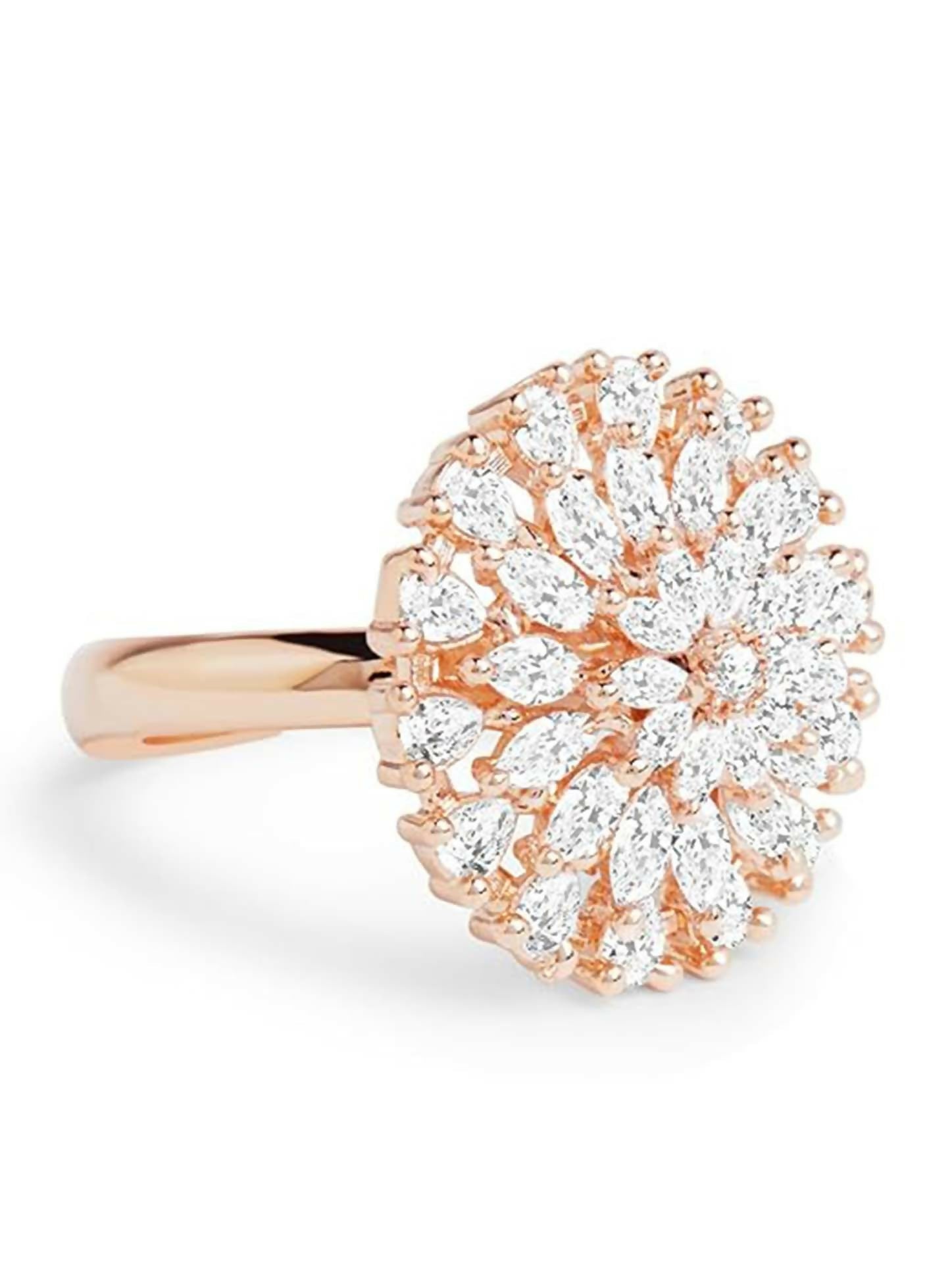 Joban Fashion Rose Gold Brass Adjustable Ring | Grocsy