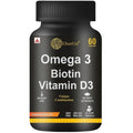 ClearCut Omega 3 Biotin Vitamin D3 Capsules | Grocsy
