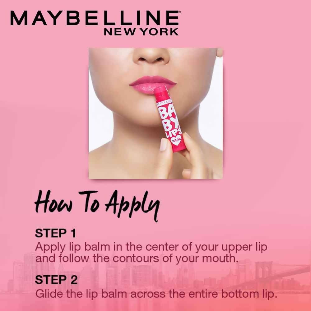 Maybelline New York Baby Lips Lip Balm (Pink & Red) | Grocsy