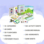 ClassMonitor KG1 Learning Educational Kit with Free App with 300+ Early Preschool Learning Activity Worksheets for kids of Age 3.5 - 4.5 Years | Grocsy