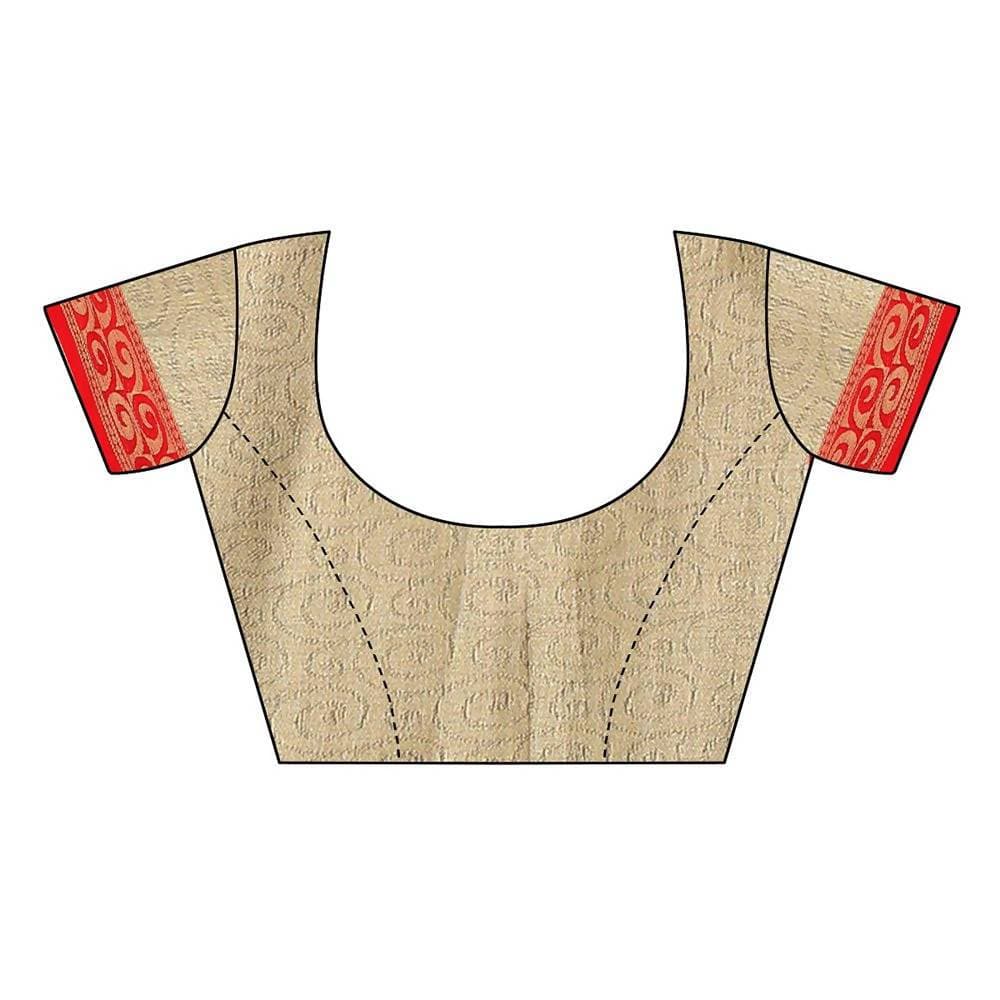 Vamika Banarasi Jacquard Weaving Brown Saree (DHONI CHIKU) | Grocsy