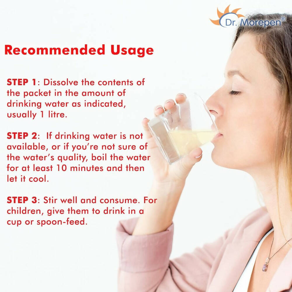Dr. Morepen Premium ORS Drink With Electrolytes for Instant Hydration Apple Flavour | Grocsy