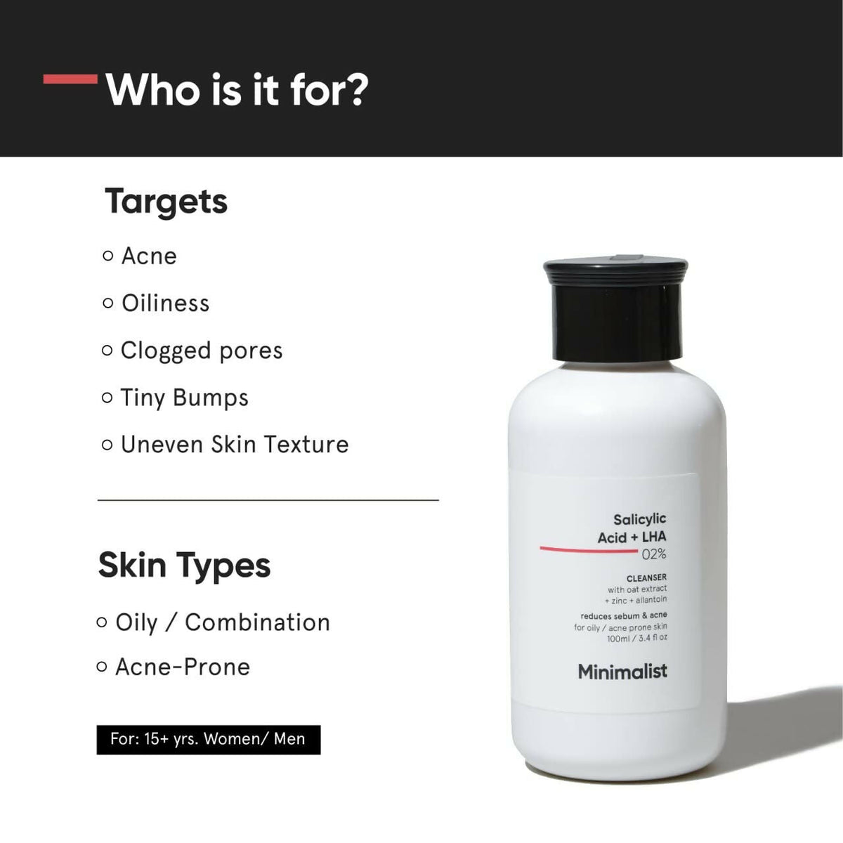 Minimalist Salicylic Acid Face Wash and Body Wash Combo | Grocsy