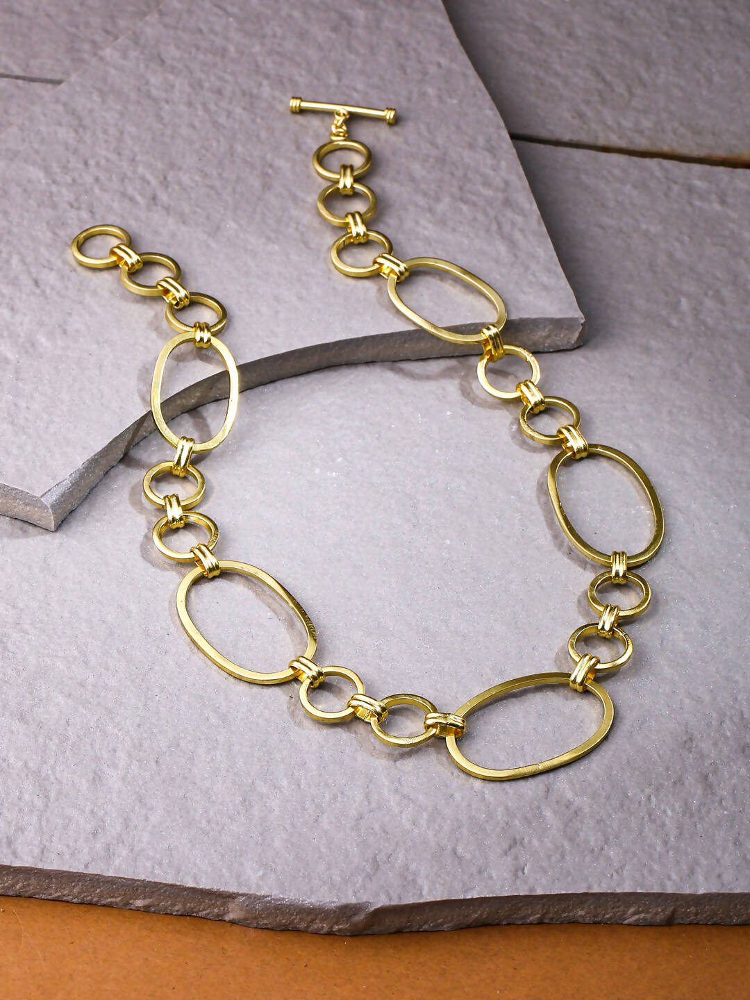 NVR Women Gold-Polished Statement Necklace | Grocsy