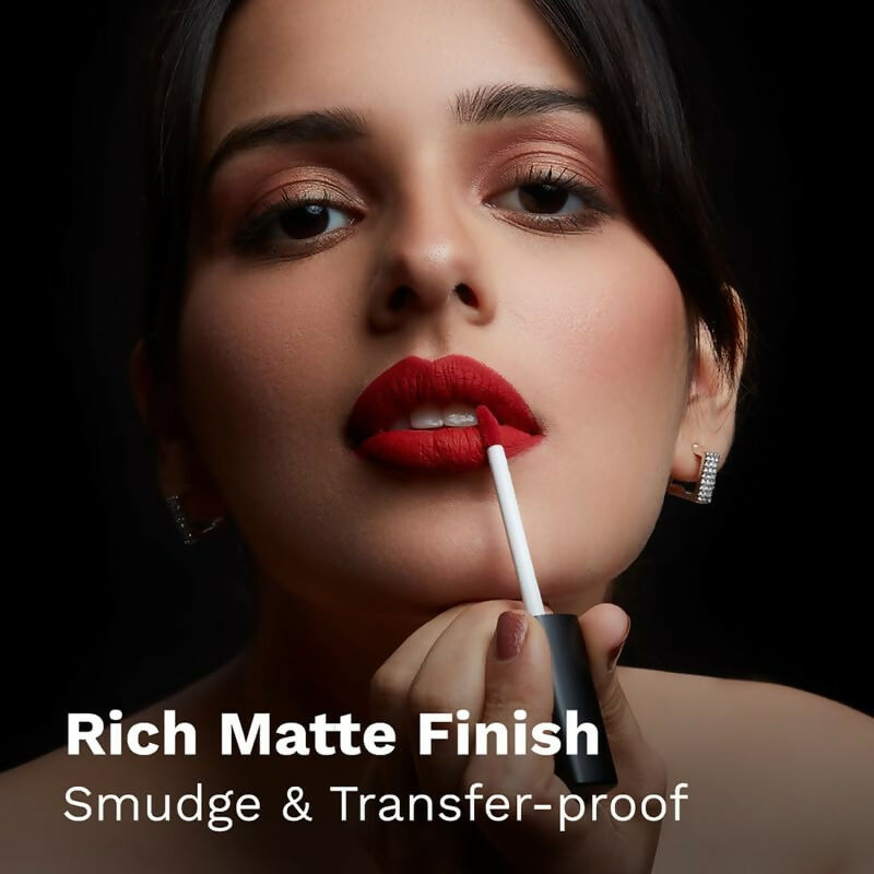 Pilgrim Liquid Matte Lipstick with Hyaluronic Acid - The Red Stiletto | Grocsy